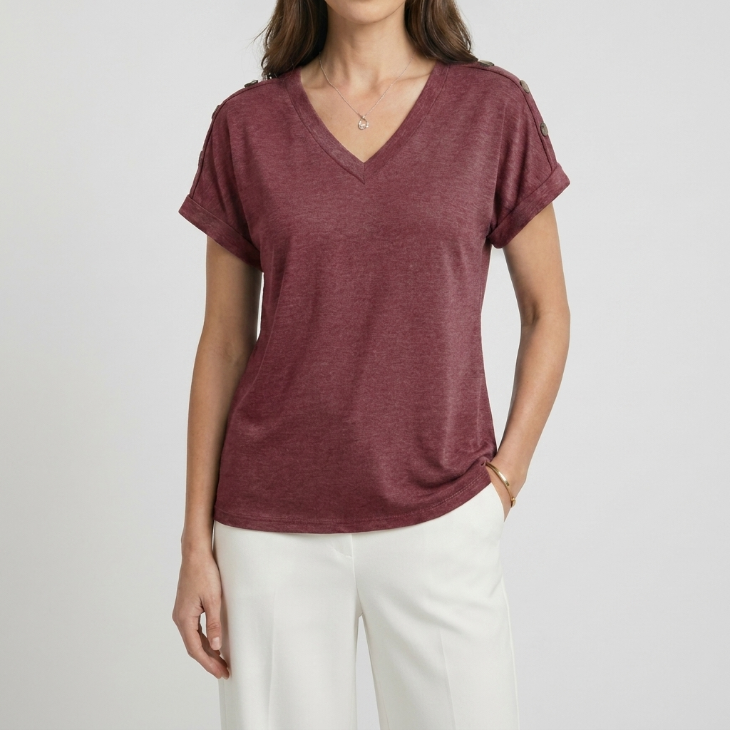Women’s Casual V-Neck Tee