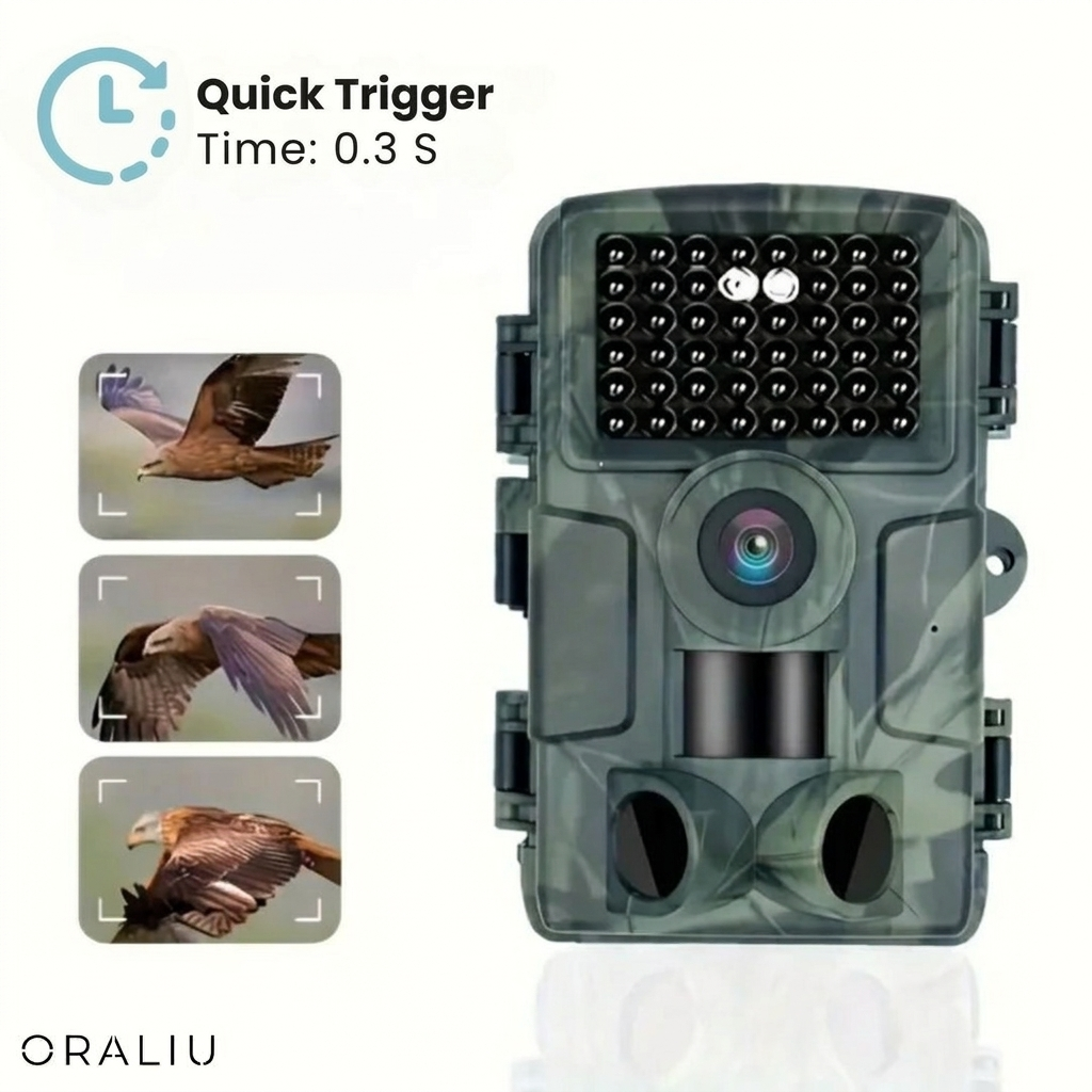 Compact 4K Wildlife Camera with 60MP Sensor and Mobile App