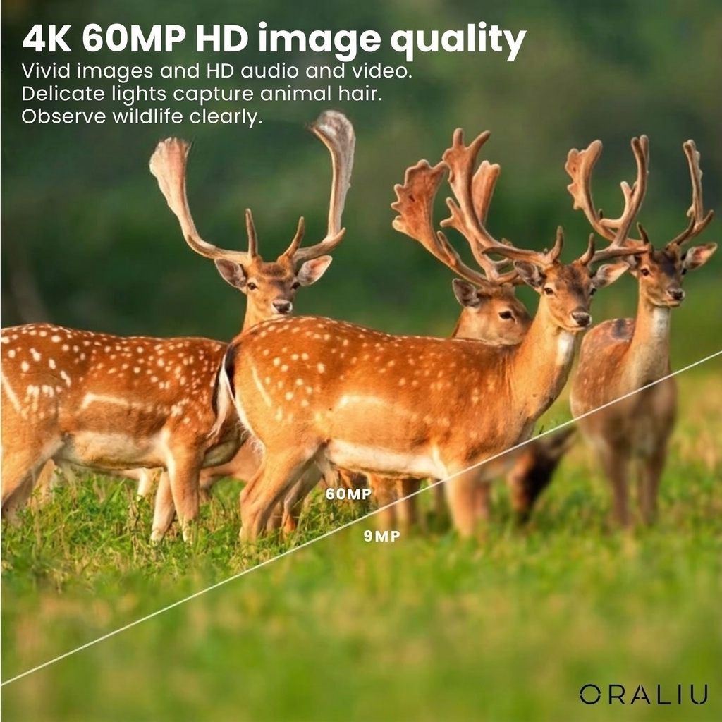 Compact 4K Wildlife Camera with 60MP Sensor and Mobile App