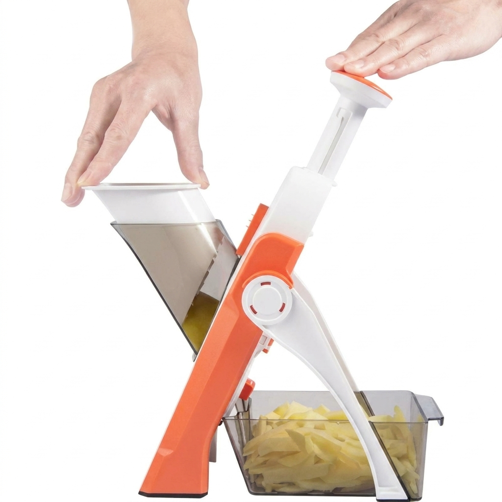 Safe & Versatile 5-in-1 Vegetable Cutter for Home Use