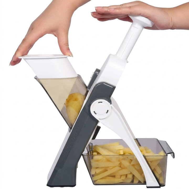 Safe & Versatile 5-in-1 Vegetable Cutter for Home Use