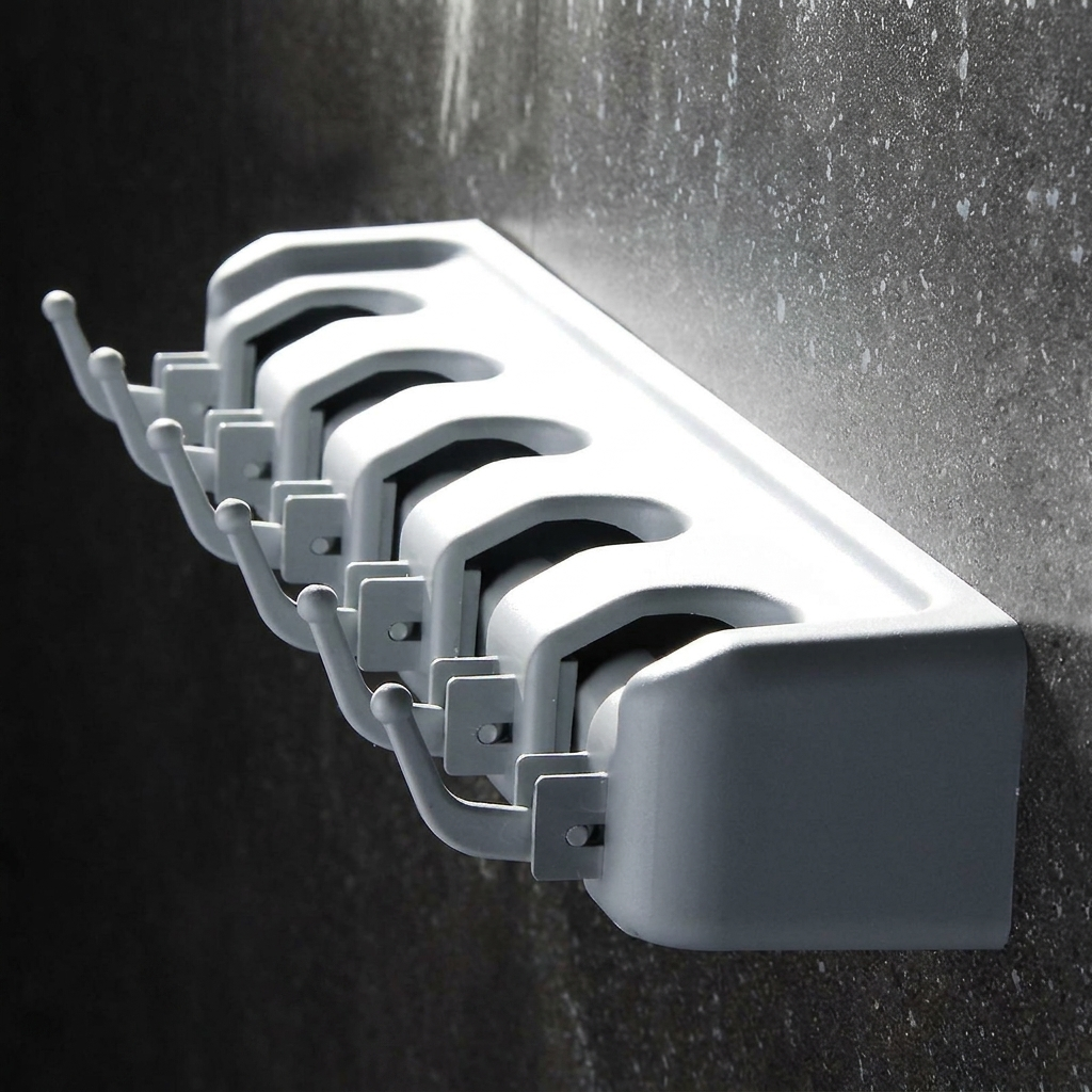 Wall-Mount Broom and Tool Organizer