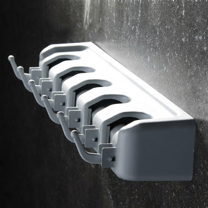 Wall-Mount Broom and Tool Organizer