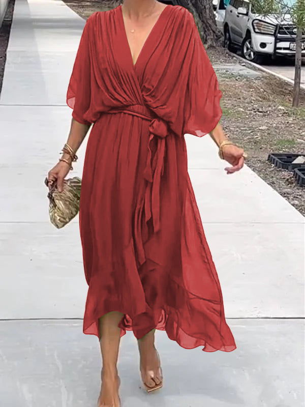 Elegant V-Neck Dress