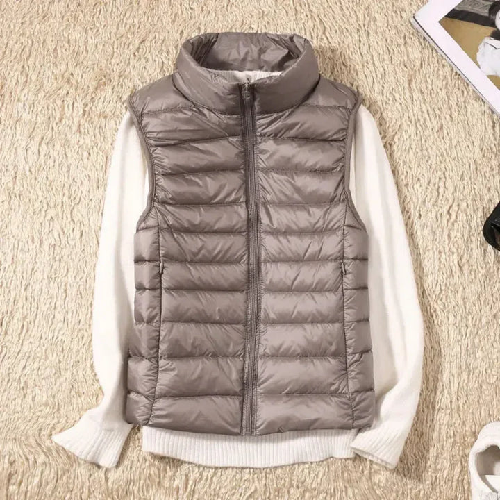 Wind-resistant Women's Bodywarmer with Zipper