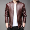 Clean-Cut Men’s Zip Jacket in Faux Leather